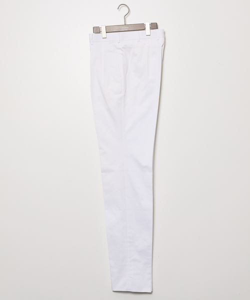 DESIGNWORKS(デザインワークス)の「【Fumiya Hirono/フミヤヒラノ】2インプリーツ スラックス Burlington(スラックス・メンズ・ホワイト/カーキ・36/38/40)」の4枚目の写真