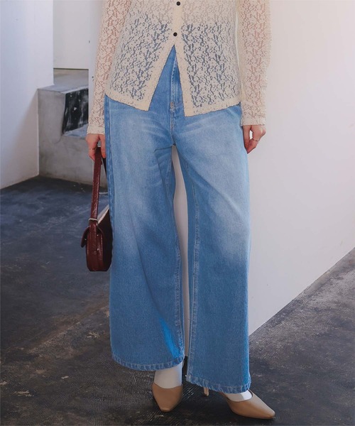 titivate(ティティベイト)の「ワイドルーズデニムパンツ(デニムパンツ・レディース・ブルー/インディゴブルー/ライトブルー・SP/S/M/L)」の3枚目の写真