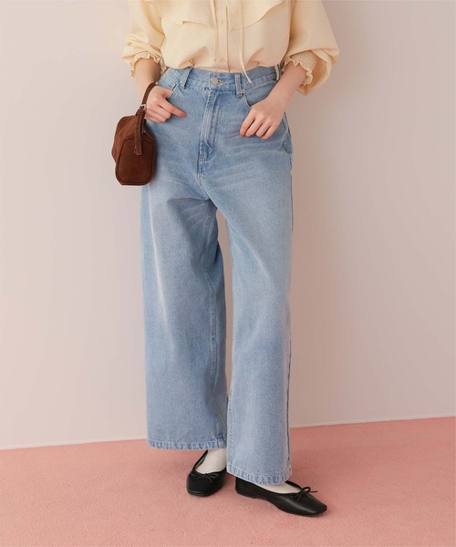 titivate(ティティベイト)の「ワイドルーズデニムパンツ(デニムパンツ・レディース・ブルー/インディゴブルー/ライトブルー・SP/S/M/L)」の2枚目の写真