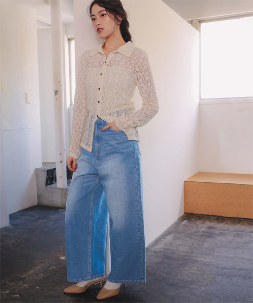 titivate(ティティベイト)の「ワイドルーズデニムパンツ(デニムパンツ・レディース・ブルー/インディゴブルー/ライトブルー・SP/S/M/L)」の11枚目の写真