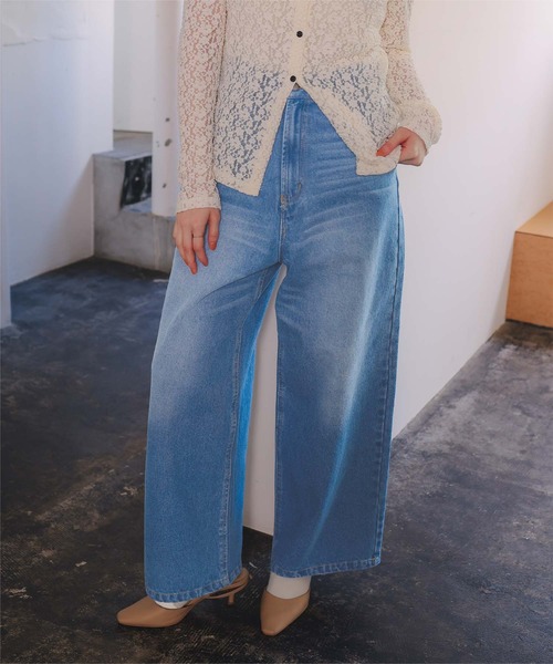 titivate(ティティベイト)の「ワイドルーズデニムパンツ(デニムパンツ・レディース・ブルー/インディゴブルー/ライトブルー・SP/S/M/L)」の15枚目の写真