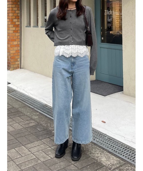 titivate(ティティベイト)の「ワイドルーズデニムパンツ(デニムパンツ・レディース・ブルー/インディゴブルー/ライトブルー・SP/S/M/L)」の5枚目の写真