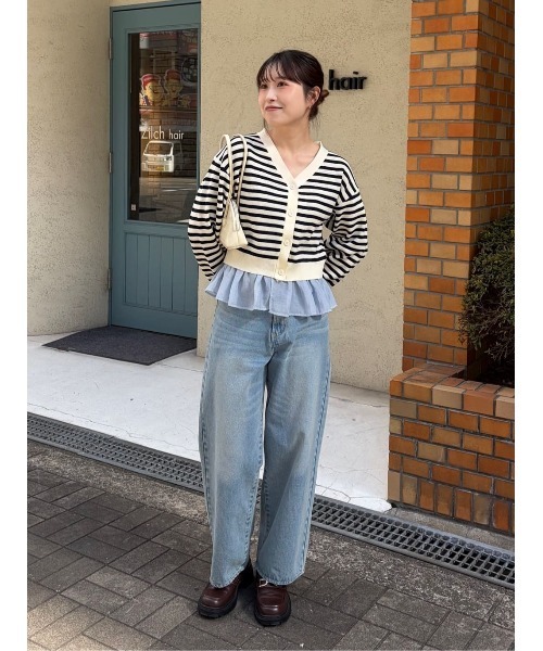 titivate(ティティベイト)の「ワイドルーズデニムパンツ(デニムパンツ・レディース・ブルー/インディゴブルー/ライトブルー・SP/S/M/L)」の10枚目の写真