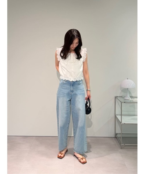 titivate(ティティベイト)の「ワイドルーズデニムパンツ(デニムパンツ・レディース・ブルー/インディゴブルー/ライトブルー・SP/S/M/L)」の11枚目の写真