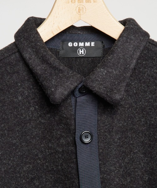 GOMME HOMME（ゴムオム）の「モッサジャージ　ビッグシャツジャケット（その他アウター・メンズ・ブラック/チャコールグレー・MEDIUM）」の19枚目の写真