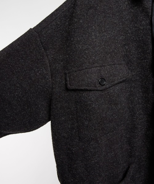 GOMME HOMME（ゴムオム）の「モッサジャージ　ビッグシャツジャケット（その他アウター・メンズ・ブラック/チャコールグレー・MEDIUM）」の3枚目の写真