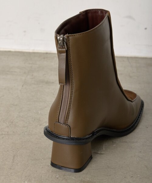 Jena espace merveilleux（ジェナ　エスパスメルヴェイユ）の「スエード切替配色ブーツ（ブーツ・レディース・ベージュ/ブラウン・MEDIUM/LARGE）」の17枚目の写真