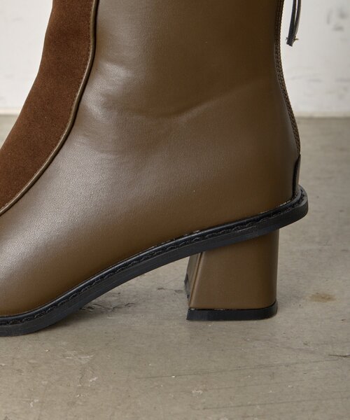 Jena espace merveilleux（ジェナ　エスパスメルヴェイユ）の「スエード切替配色ブーツ（ブーツ・レディース・ベージュ/ブラウン・MEDIUM/LARGE）」の18枚目の写真