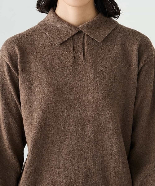a.v.v(アーヴェヴェ)の「襟付きスキッパーニット(ニット/セーター・レディース・ミント/ブラウン・38)」の22枚目の写真