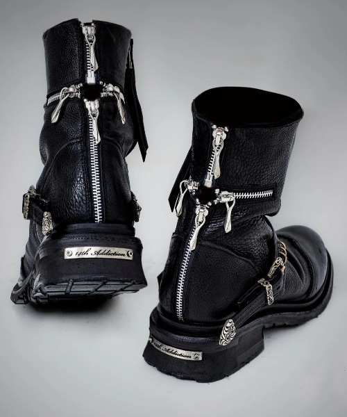 14th Addiction(フォーティーンスアディクション)の「14th Addiction/フォーティーンスアディクション/Cross Zip Boots Neo(ブーツ・メンズ・ブラック・43/42/41)」の3枚目の写真
