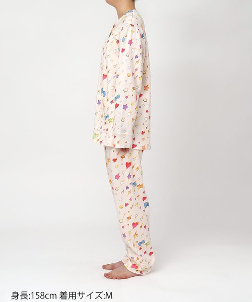 tsumori chisato SLEEP（ツモリチサト スリープ）の「綿100%(本体)　あったか　パジャマ　長袖　長ズボン（ルームウェア/パジャマ・レディース・ベージュ系その他/ブラック系その他・L/M）」の7枚目の写真