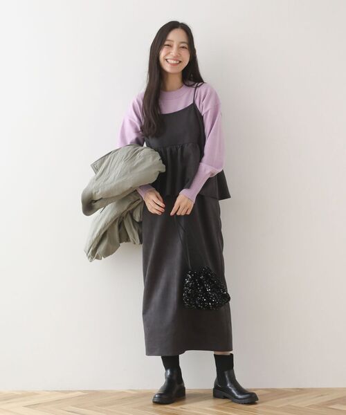 Green　Parks（グリーンパークス）の「ミディ丈ディフォームMA-1（その他アウター・レディース・ベージュ/カーキ/ブラック・FREE）」の17枚目の写真