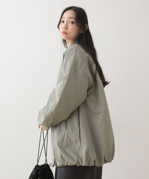 Green　Parks（グリーンパークス）の「ミディ丈ディフォームMA-1（その他アウター・レディース・ベージュ/カーキ/ブラック・FREE）」の15枚目の写真
