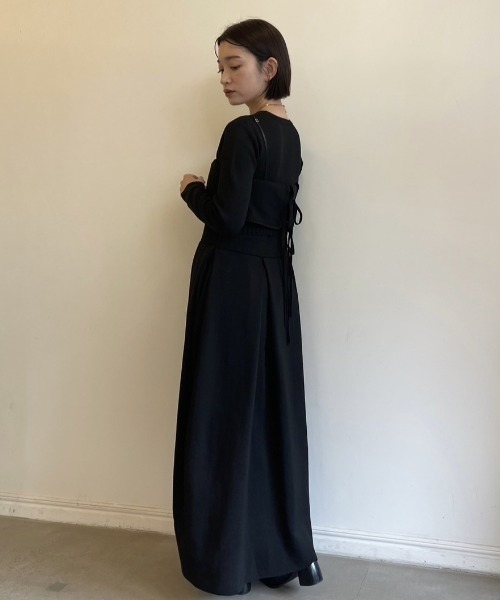 MAISON ELLIE(メゾンエリー)の「tuck A line knit one-piece(ワンピース・レディース・ベージュ/ブラック/グレー・FREE)」の17枚目の写真