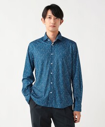 【5/21値下げ】カノコ プリント カッタウェイカラー シャツ【速乾性・ストレッチ】