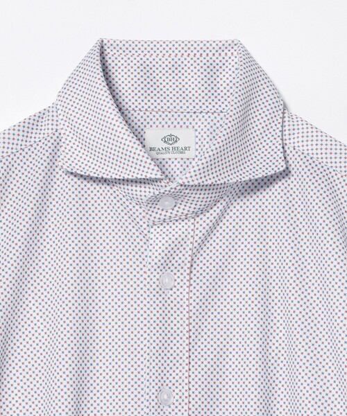 BEAMS HEART(ビームスハート)の「【5/21値下げ】カノコ プリント カッタウェイカラー シャツ【速乾性・ストレッチ】(シャツ/ブラウス・メンズ・ホワイト/ネイビー・X-LARGE/MEDIUM/SMALL/LARGE)」の10枚目の写真