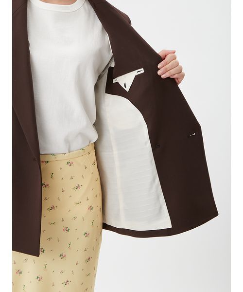 Mila Owen（ミラオーウェン）の「金釦ダブルブレストブレザー（テーラードジャケット・レディース・ブラウン/ダークネイビー/アイボリー・F）」の12枚目の写真