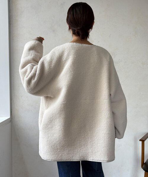 DouDou（ドゥドゥ）の「リバーシブルボアコート（その他アウター