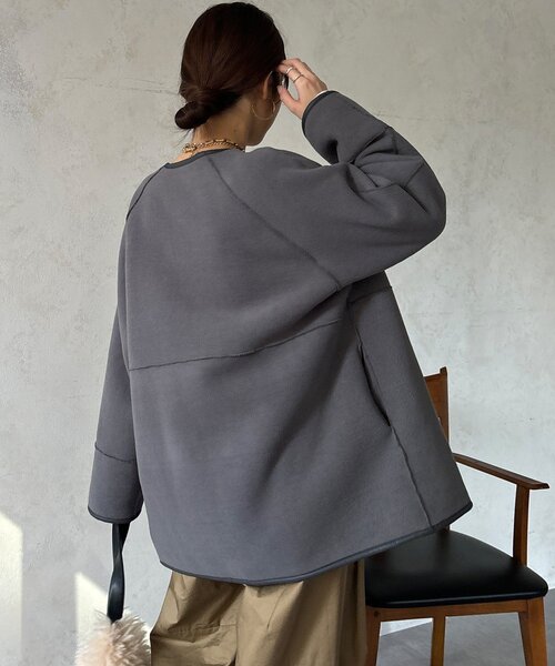 DouDouリバーシブルボアコート DouDou（ドゥドゥ）の「リバーシブルボアコート（その他アウター