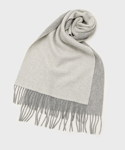 tk.TAKEO KIKUCHI(ティーケータケオキクチ)の「【カシミヤ100%】ピュアカシミヤリバーシブルマフラー(マフラー・メンズ・ボルドー/ブルーグリーン/アイボリー/ブルー系その他/ブラック・00)」の11枚目の写真