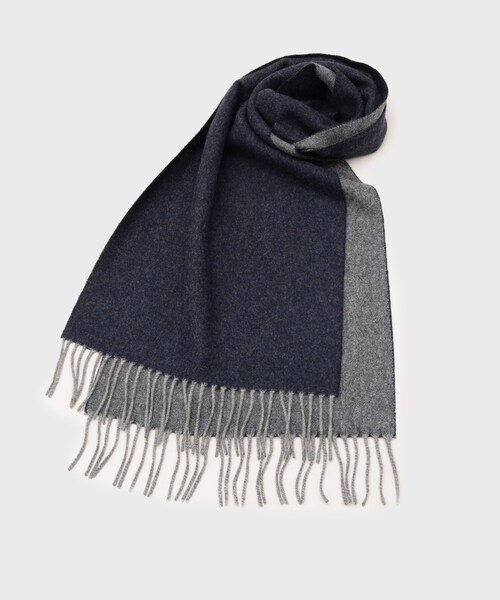 tk.TAKEO KIKUCHI(ティーケータケオキクチ)の「【カシミヤ100%】ピュアカシミヤリバーシブルマフラー(マフラー・メンズ・ボルドー/ブルーグリーン/アイボリー/ブルー系その他/ブラック・00)」の10枚目の写真