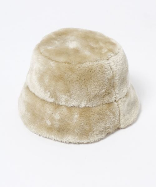 JEANASIS（ジーナシス）の「エコファーHAT/607529（ハット・レディース・ブラウン/ブラック/ライトベージュ・FREE）」の3枚目の写真