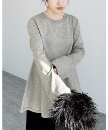 reca（レカ）の「フレアスリーブペプラムニット（ニット/セーター）」