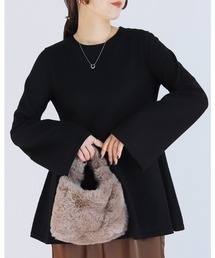 reca（レカ）の「フレアスリーブペプラムニット（ニット/セーター）」