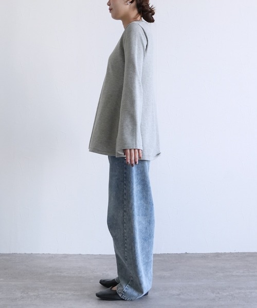 reca(レカ)の「フレアスリーブペプラムニット(ニット/セーター・レディース・グレー/ブラック/レッド・FREE)」の14枚目の写真