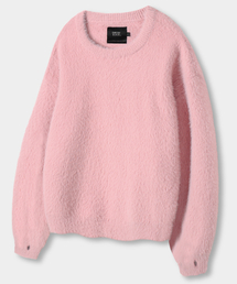 DIMITRI BLACK（ディミトリブラック）の「エッセンシャルヘアリーラウンドニット_ピンク（ニット/セーター）」