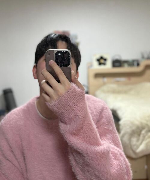 DIMITRI BLACK（ディミトリブラック）の「エッセンシャルヘアリーラウンドニット_ピンク（ニット/セーター・レディース・その他・SMALL/MEDIUM/LARGE/X-LARGE）」の8枚目の写真