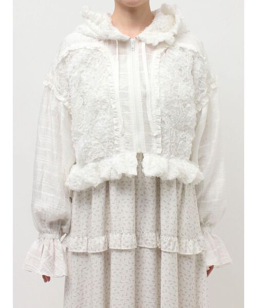 merry jenny（メリージェニー）の「レースフードブルゾン（ブルゾン・レディース・ブラック/オフホワイト/アイボリー・FREE）」の16枚目の写真