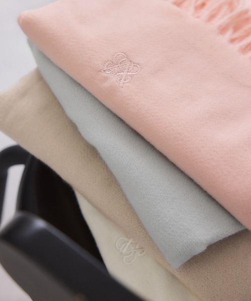 VIS（ビス）の「なめらかタッチ刺繍入りストール（ストール/ショール・レディース・ライトグレー/ベージュ/ピンク系その他2/ブラック/オフホワイト・FREE）」の22枚目の写真