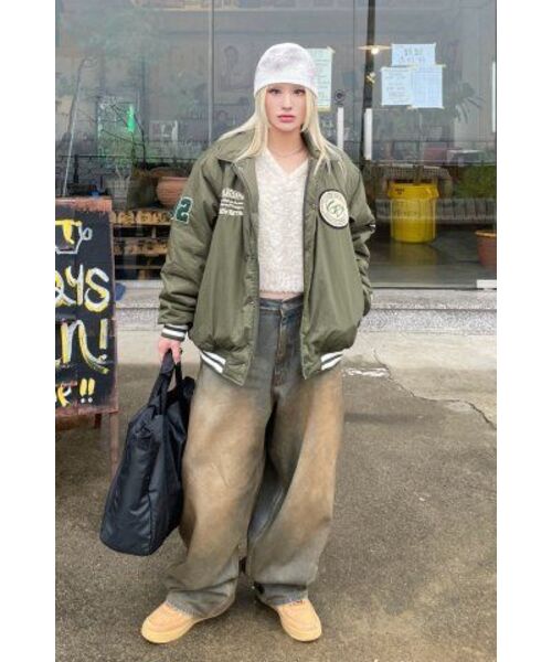 GUBIN(グビン)の「オーバーパッチブルゾンパディング - カーキ(ブルゾン・レディース・その他・MEDIUM/LARGE)」の2枚目の写真