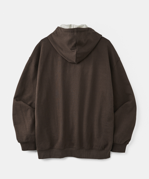 TAKEASY(テイクイージー)の「ブラウンアップリケフード(ブラウン)(パーカー・メンズ・その他・SMALL/MEDIUM/LARGE)」の2枚目の写真