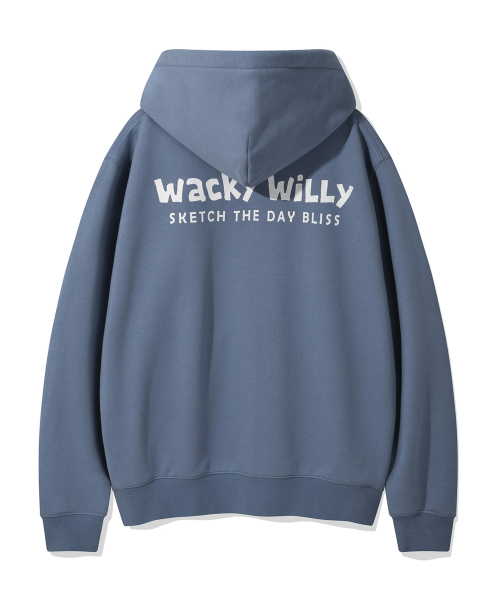 Wacky WiLLy(ワッキーウィリー)の「ベーシックワキタイポロゴフードジップアップブルー(パーカー・レディース・その他・LARGE/X-LARGE/SMALL/MEDIUM)」の3枚目の写真
