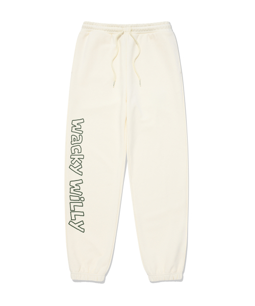 Wacky WiLLy(ワッキーウィリー)の「タイポグラフィックスウェットパンツクリーム(スウェットパンツ・レディース・その他・SMALL/MEDIUM/LARGE/X-LARGE)」の1枚目の写真