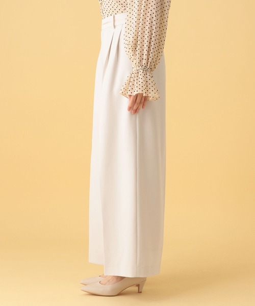 Elura（エルーラ）の「≪入卒/セレモニー/通勤≫ダブルクロスワイドパンツ/603850（スラックス・レディース・ブラック/アイボリー/ネイビー・LARGE/MEDIUM）」の5枚目の写真