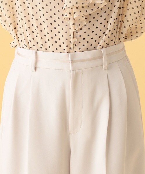 Elura（エルーラ）の「≪入卒/セレモニー/通勤≫ダブルクロスワイドパンツ/603850（スラックス・レディース・ブラック/アイボリー/ネイビー・LARGE/MEDIUM）」の7枚目の写真