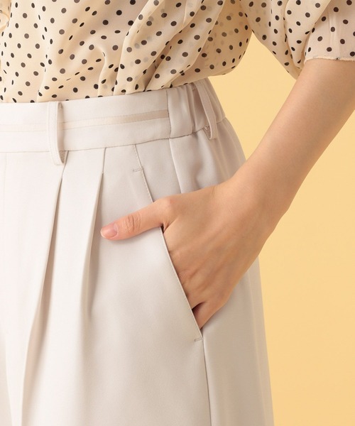 Elura（エルーラ）の「≪入卒/セレモニー/通勤≫ダブルクロスワイドパンツ/603850（スラックス・レディース・ブラック/アイボリー/ネイビー・LARGE/MEDIUM）」の8枚目の写真