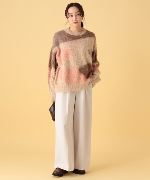 Elura（エルーラ）の「≪入卒/セレモニー/通勤≫ダブルクロスワイドパンツ/603850（スラックス・レディース・ブラック/アイボリー/ネイビー・LARGE/MEDIUM）」の22枚目の写真