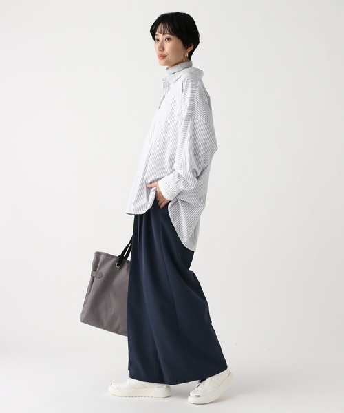 Elura（エルーラ）の「ダブルクロスワイドパンツ/603850（スラックス・レディース・ブラック/アイボリー/ネイビー・LARGE/MEDIUM）」の6枚目の写真