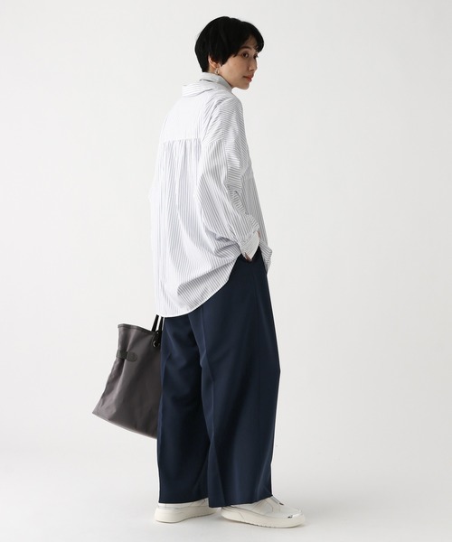 Elura（エルーラ）の「ダブルクロスワイドパンツ/603850（スラックス・レディース・ブラック/アイボリー/ネイビー・LARGE/MEDIUM）」の7枚目の写真