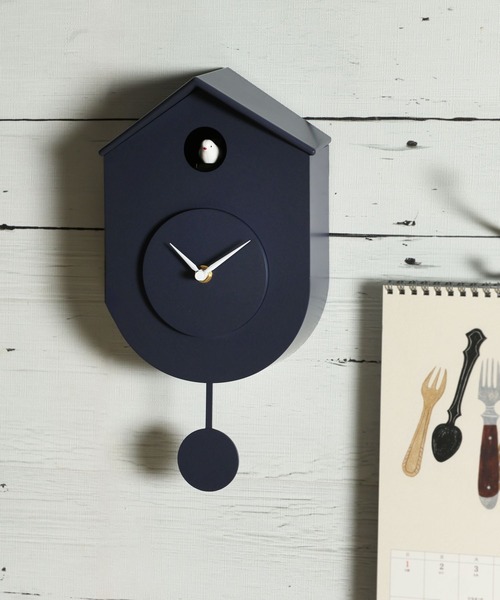 studio CLIP（スタディオクリップ）の「壁掛け鳩時計（掛け時計・レディース・ホワイト/ネイビー・FREE）」の2枚目の写真