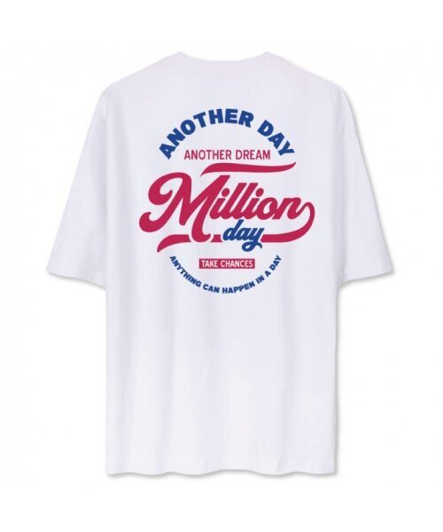 MILLION DAY(ミリオンデイ)の「MILLION ANOTHER T-SHIRT(Tシャツ/カットソー・レディース・パープル/ホワイト/ブラック/グレー・LARGE/MEDIUM/SMALL/X-LARGE/XX-LARGE)」の2枚目の写真