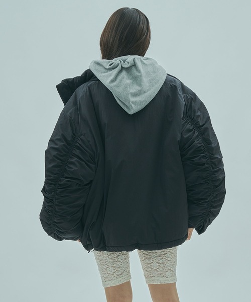 THOUSAND MILE（サウザンドマイル）の「(GENE HEAVENS x THOUSAND MILE)STAND COLLAR PADDED JACKET（その他アウター・レディース・ブラック/ブラウン・S/M）」の5枚目の写真