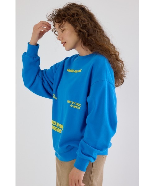 RODEO CROWNS WIDE BOWL（ロデオクラウンズワイドボウル）の「メッセージスウェットトップス（スウェット・レディース・ブラック/オレンジ/ブルー・FREE）」の16枚目の写真