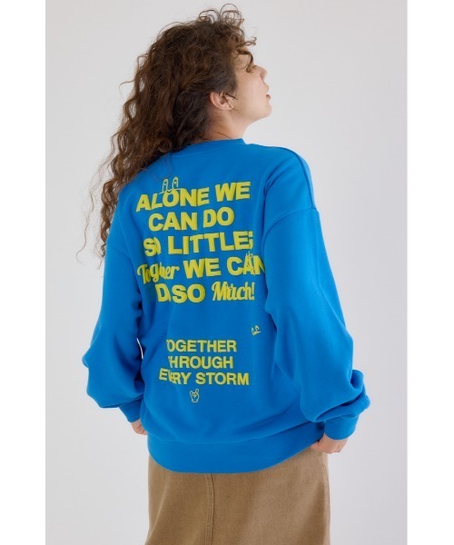 RODEO CROWNS WIDE BOWL（ロデオクラウンズワイドボウル）の「メッセージスウェットトップス（スウェット・レディース・ブラック/オレンジ/ブルー・FREE）」の17枚目の写真