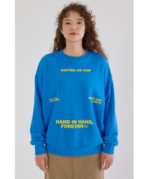 RODEO CROWNS WIDE BOWL（ロデオクラウンズワイドボウル）の「メッセージスウェットトップス（スウェット・レディース・ブラック/オレンジ/ブルー・FREE）」の20枚目の写真