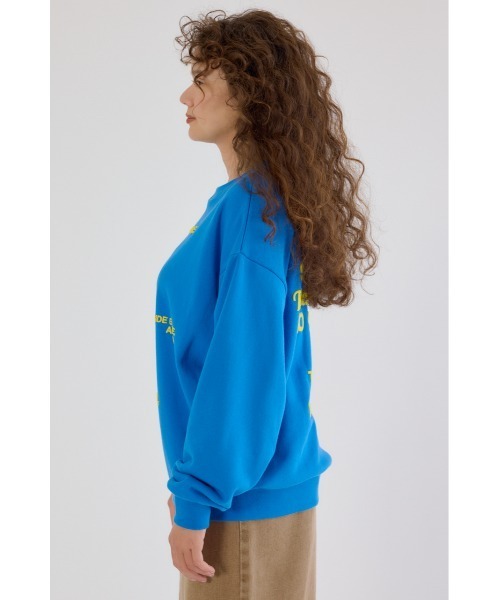 RODEO CROWNS WIDE BOWL（ロデオクラウンズワイドボウル）の「メッセージスウェットトップス（スウェット・レディース・ブラック/オレンジ/ブルー・FREE）」の21枚目の写真